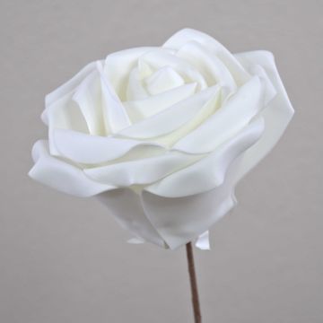 Rosa artificiale REGINE, bianco, 30cm, Ø16cm