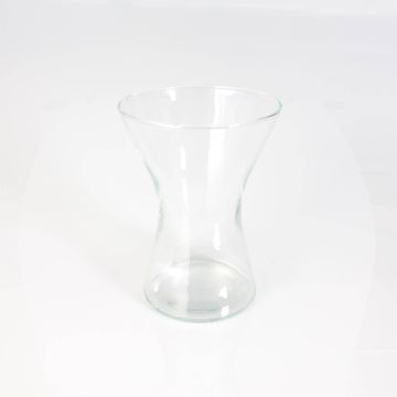 Vaso in vetro chiaro LIZZY, forma di clessidra, 19,5cm, Ø14cm