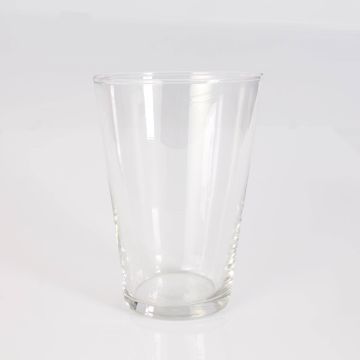 Vaso di vetro JENNY EARTH, trasparente, 19,5cm, Ø14cm