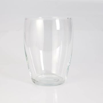 Vaso di vetro HENRY, rotondo e bulboso, trasparente, 19cm, Ø13,5cm