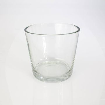 Vaso rotondo / Vaso da fiori ALENA, trasparente, 16cm, Ø17cm