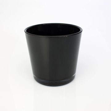 Vaso rotondo / Vaso da fiori ALENA, nero, 16cm, Ø17cm