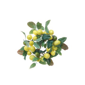 Corona artificiale SILVANI di limoni, gialla, Ø25cm