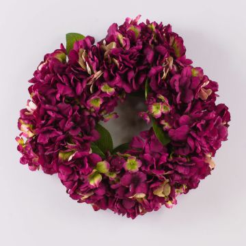 Corona di ortensie tessile MEJA, fucsia, Ø35cm