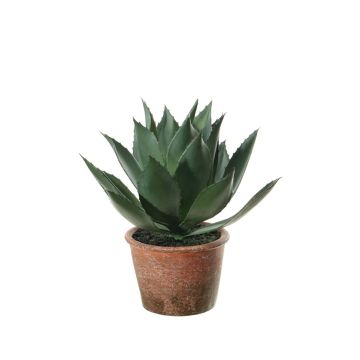Agave americana artificiale KENNO, fioriera, grigio-verde, 27 cm