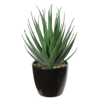 Agave decipiens artificiale KNUT, fioriera, verde-rosso, 18cm