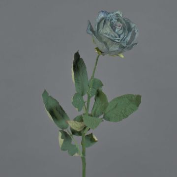 Rosa artificiale FREIDA, Eco Collection, grigio-azzurro, 65 cm, Ø 7 cm