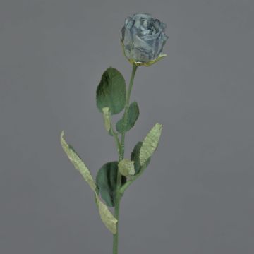 Rosa artificiale FREIDA, Eco Collection, grigio-azzurro, 60 cm, Ø 4 cm