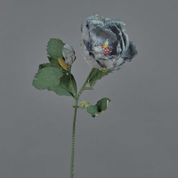 Fiore artificiale Magnolia GARETHO, Eco Collection, grigio-blu, 70 cm, Ø 10 cm