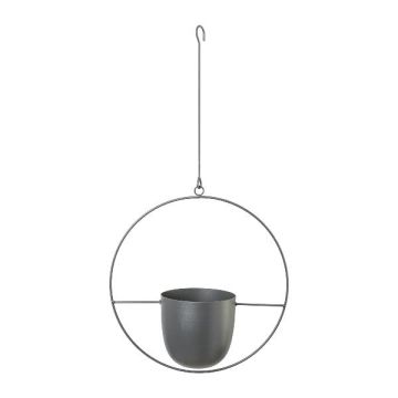 Portavasi sospeso in metallo QUISHA, anello in metallo, grigio, 34x14x34 cm Portavasi sospeso in metallo QUISHA, anello in metallo, grigio, 34x14x34 cm