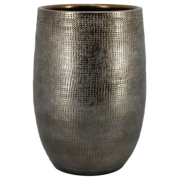 Vaso da fiori in ceramica ILSE con venature, oro, 30 cm, Ø 23 cm Vaso da fiori in ceramica ILSE con venature, oro, 30 cm, Ø 23 cm