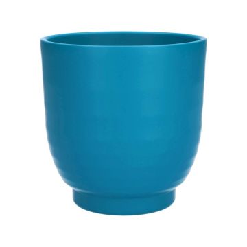 Coprivaso DARWONU, ceramica, turchese opaco, 14 cm, Ø 13,5 cm