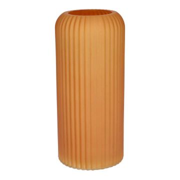 Vaso in vetro ALBURGIS con scanalature, arancione opaco, 25 cm, Ø 10 cm Vaso in vetro ALBURGIS con scanalature, arancione opaco, 25 cm, Ø 10 cm