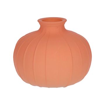 Vaso per fiori ALFHARD, vetro con scanalature, arancione opaco, 8,5 cm, Ø 10,5 cm Vaso per fiori ALFHARD, vetro con scanalature, arancione opaco, 8,5 cm, Ø 10,5 cm