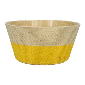 Cesto portapiante NERIONKO DUO, beige-giallo, 10 cm, Ø 19 cm Cesto portapiante NERIONKO DUO, beige-giallo, 10 cm, Ø 19 cm