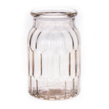 Vaso ORAZIATA con motivo, vetro, trasparente, 17,8cm, Ø11,8cm