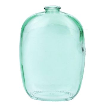 Bottiglia Meplat PAISANTO in vetro, turchese trasparente, 10x4,5x14,5 cm