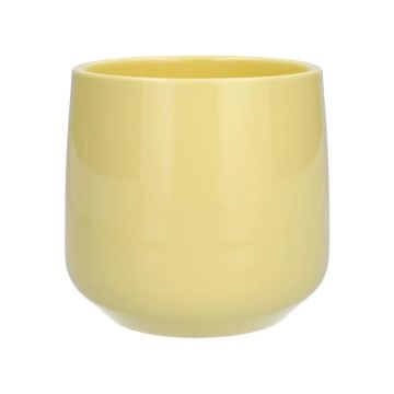 Vaso da fiori ZIOKA in ceramica, giallo opaco, 26 cm, Ø 29 cm