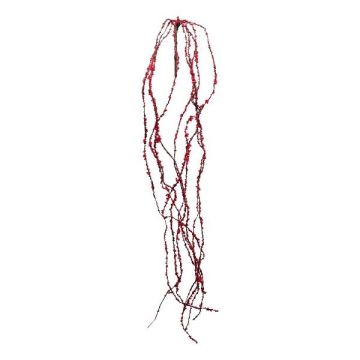 Ramo artificiale bacche di neve KREMTO, bacche, pendente, rosso, 140 cm