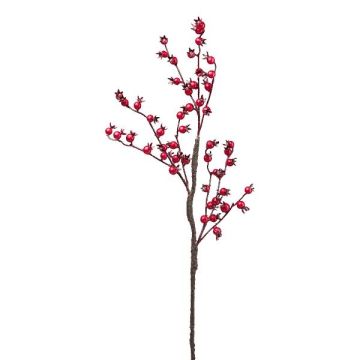 Ramo artificiale rosa di patata FRULKA con bacche di rosa canina, rosso, 60cm Ramo artificiale rosa di patata FRULKA con bacche di rosa canina, rosso, 60cm