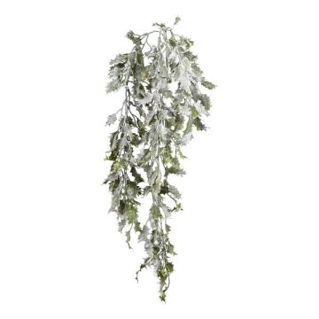 Decorazione artificiale Ilex GROVLE, bastoncino, innevato, bianco-verde, 80 cm