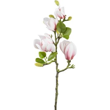 Ramo di magnolia artificiale NERLENA, rosa-bianco, 65 cm