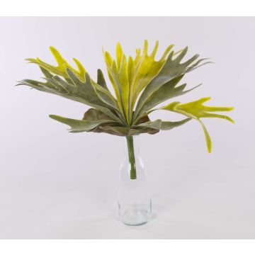 Felce a corno di plastica FIGARO su stelo, verde-giallo, 35cm, Ø30cm