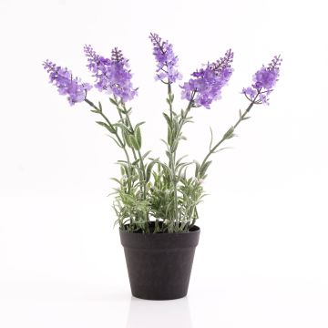 Lavanda finta LOUISE in vaso decorativo, viola chiaro, 30cm, Ø3cm