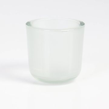 Supporto di vetro per candela da tè NICK, opaco-trasparente, 8cm, Ø8cm Supporto di vetro per candela da tè NICK, opaco-trasparente, 8cm, Ø8cm