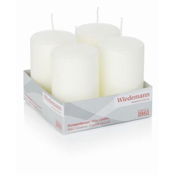 Corona dell'Avvento con candele JENARO, 4 pezzi, avorio, 10 cm, Ø6 cm, 33h - Made in Germany
