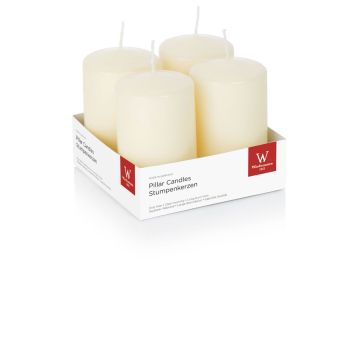 Ghirlanda dell'Avvento con candele JENARO, 4 pezzi, biscotto, 10 cm, Ø 6 cm, 33 h - Made in Germany
