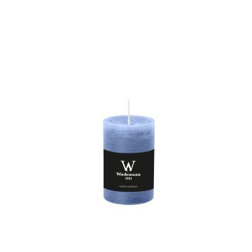 Candela a pilastro AURORA, grigio-blu, 9cm, Ø5,8cm, 30h - Made in Germany Candela a pilastro AURORA, grigio-blu, 9cm, Ø5,8cm, 30h - Made in Germany