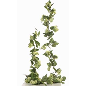 Ghirlanda di luppolo finta KRATEOS, con fiori, verde, 200cm