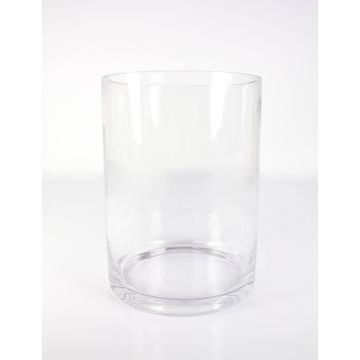 Vaso cilindrico in vetro SANSA EARTH, trasparente, 25cm, Ø18,5cm