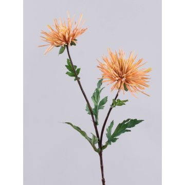 Crisantemo sintetico ESTELLE, giallo-arancione, 70cm, Ø8-10cm