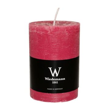 Candela a pilastro AURORA, lampone, 14cm, Ø10cm, 100h - Made in Germany