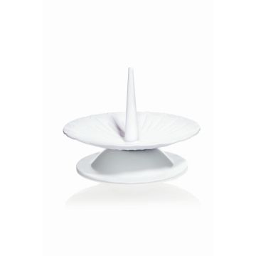 Candeliere in metallo TITO con punta, per candele Ø5-6cm, bianco, 3cm, Ø10cm Candeliere in metallo TITO con punta, per candele Ø5-6cm, bianco, 3cm, Ø10cm