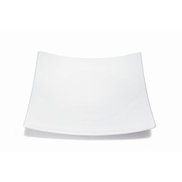 Piatto per candele NOELYA in ceramica, bianco, 16x16cm Piatto per candele NOELYA in ceramica, bianco, 16x16cm