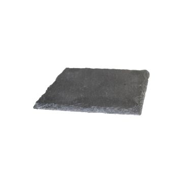Piatto per candele quadrato in ardesia MARIANO, antracite, 12x12cm Piatto per candele quadrato in ardesia MARIANO, antracite, 12x12cm