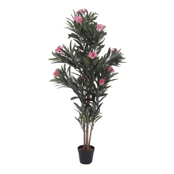 Oleandro di plastica MINOU, tronchi veri, con fiori, rosa, 150cm