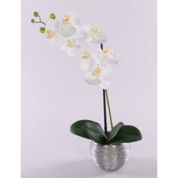Orchidea Phalaenopsis artificiale EMILIA, vaso decorativo, bianco, 45cm Orchidea Phalaenopsis artificiale EMILIA, vaso decorativo, bianco, 45cm