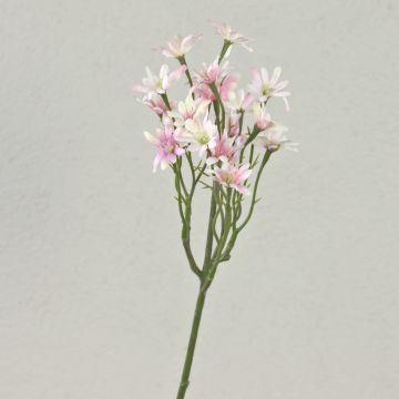 Fiore finto di tripolium pannonicum NAMINA, bianco-rosa, 45cm