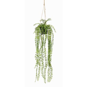 Fico rampicante finto PANJA in vaso decorativo, verde, 60cm