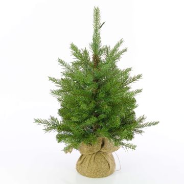 Albero di Natale finto WELLINGTON, sacco di iuta, LEDs, 60cm, Ø50cm Albero di Natale finto WELLINGTON, sacco di iuta, LEDs, 60cm, Ø50cm