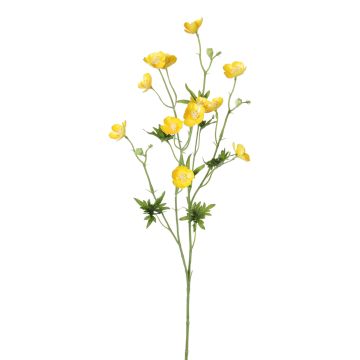 Ranuncolo artificiale NORA, giallo, 70cm, Ø2-3cm