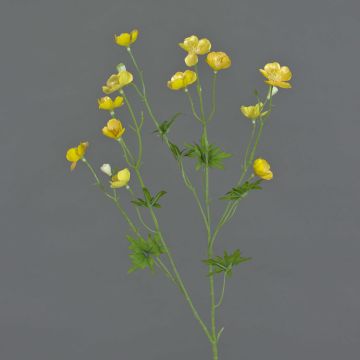 Ranuncolo artificiale NORA, giallo, 70cm, Ø2-3cm