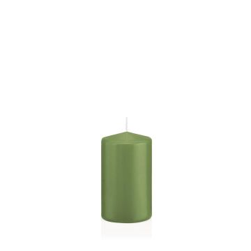 Candela MAEVA, verde pastello, 8 cm, Ø 5 cm, 18 h - Prodotto in Germania