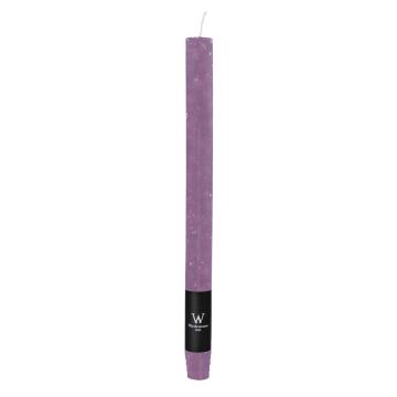 Candela a bastoncino AURORA, malva, 27cm, Ø2,2cm, 10h - Made in Germany
