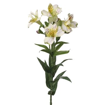 Alstroemeria artificiale AUBERTA, bianco-verde-rosso, 75cm, Ø6cm