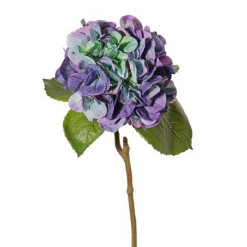Ortensie artificiali CHIDORI, viola-blu-verde, 60 cm, Ø 20 cm